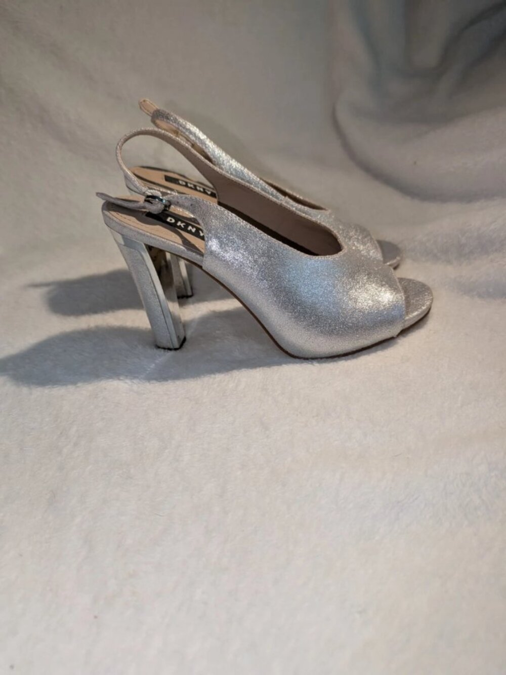 DKNY Women's Col-Peep Toe Leather SlingBack Pumps